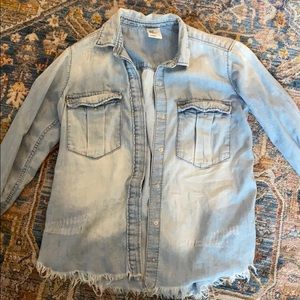 Denim button down
